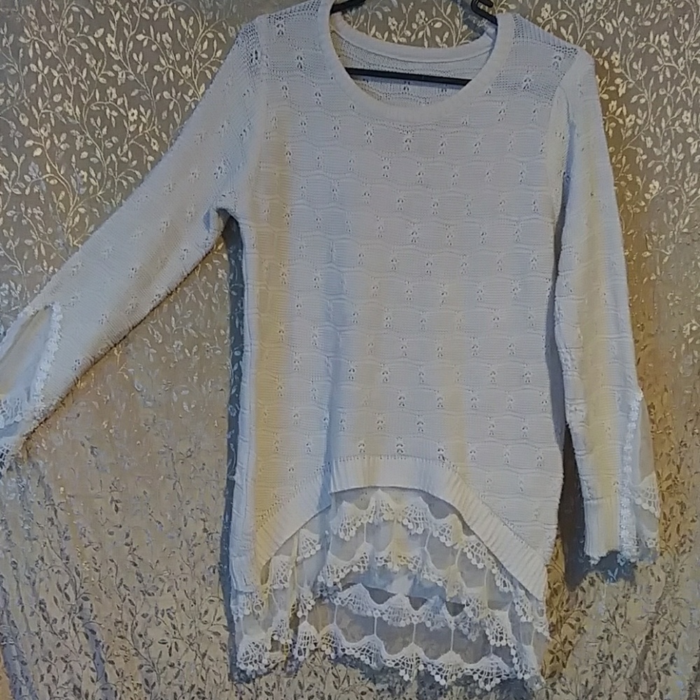 Cream Lace Sweater